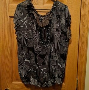 Apt 9 sheer gemmed sheer blouse